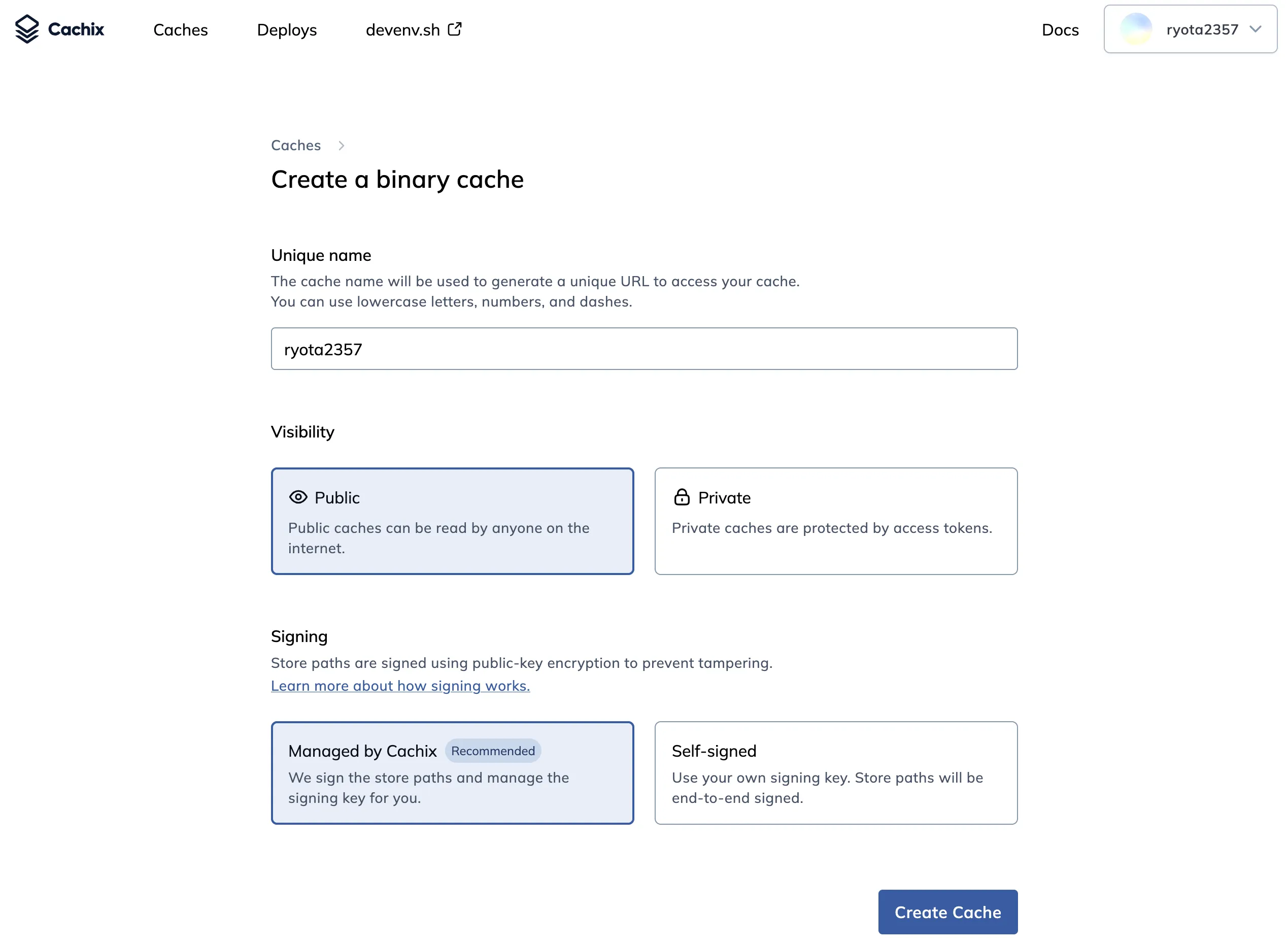 cachix-create-new-cache